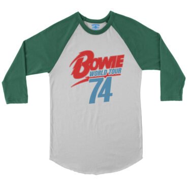 David Bowie ’74 Vintage Tour Baseball T-Shirt in default