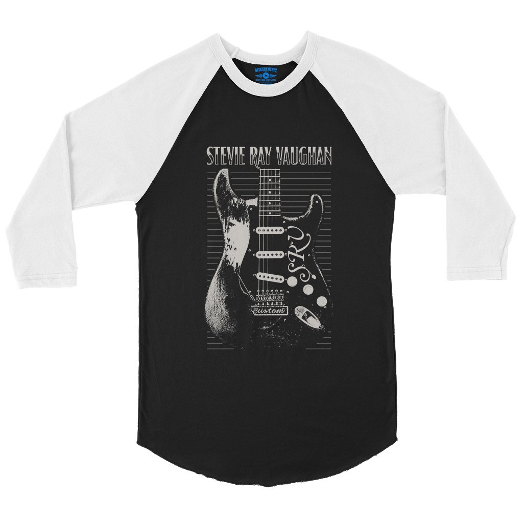 Stevie Ray Vaughan Guitar Baseball T-Shirt in default