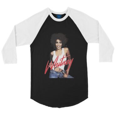 Whitney Houston in Jeans Baseball T-Shirt in default