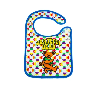 Grateful dead dancing bear extra soft baby bibs