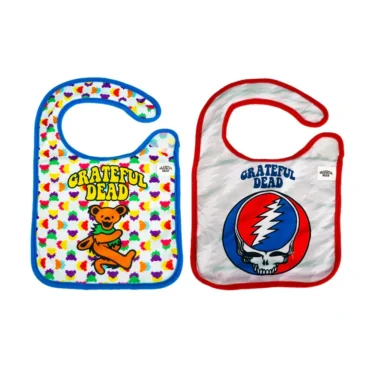 Grateful dead dancing bear extra soft baby bibs – children’s & toddler’s