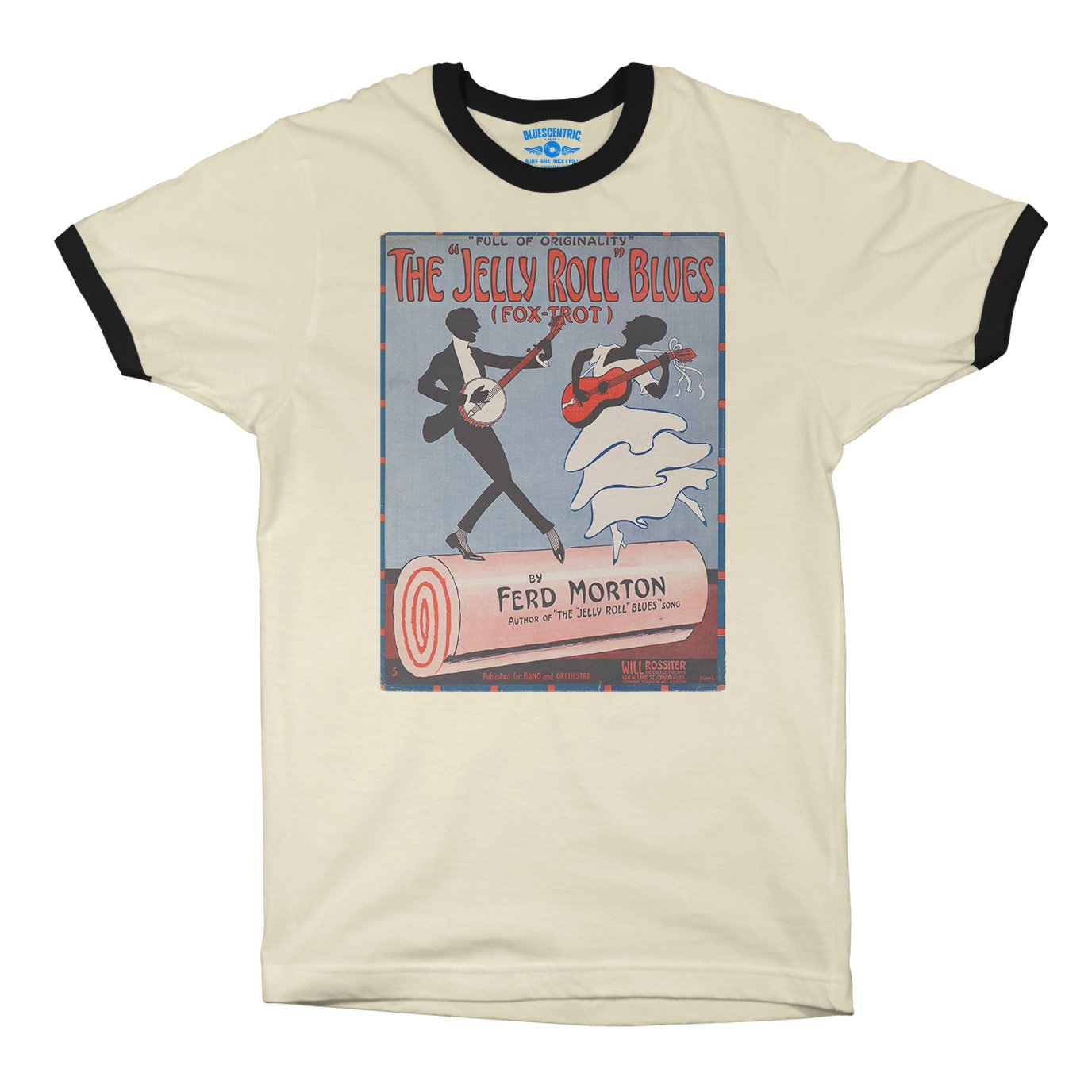 Jelly Roll Morton Poster Ringer T-Shirt in default