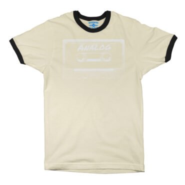 Black and White Analog Tape Ringer T-Shirt in default