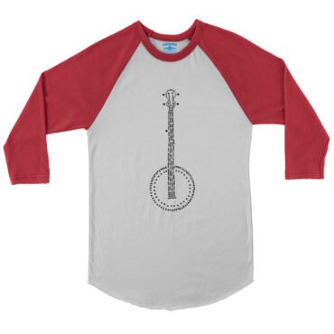 Folk Banjo Baseball T-Shirt in default