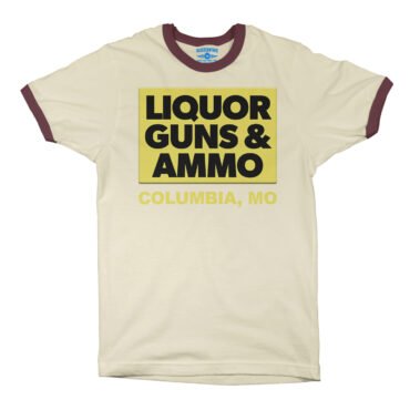 Liquor Guns & Ammo Ringer T-Shirt in default