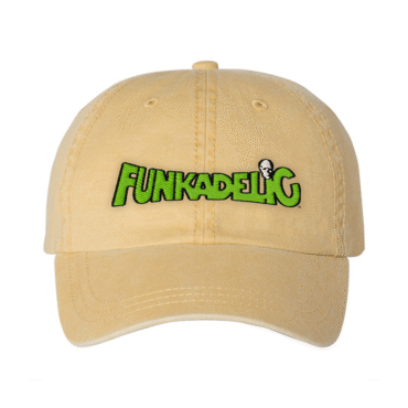 Funkadelic Logo Hat - Unstructured Pigment Dyed Yellow | Funk Music Band