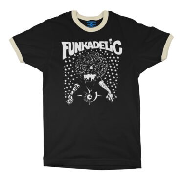 Black & White Funkadelic Concert Ringer T-Shirt in default