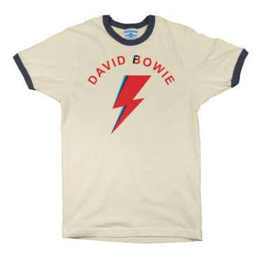 Retro David Bowie Ringer T-Shirt in default