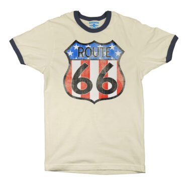 Patriotic Route 66 Ringer T-Shirt in default