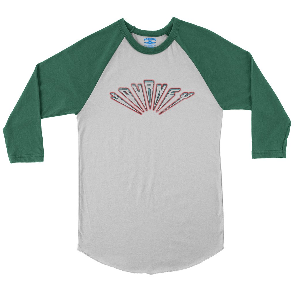 Journey Patriotic Logo Baseball T-Shirt in White Kelly