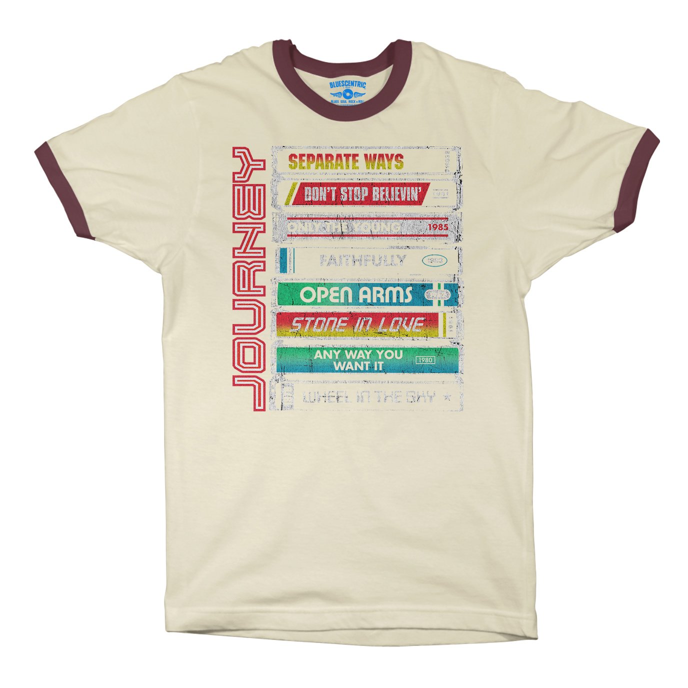 Journey Tape Stack Ringer T-Shirt in default
