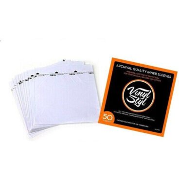 Vinyl Styl® VS-P-011 12 Inch Archival Inner Record Sleeves - HDPE - 50 Count Bags / Sleeves (Large Item Exception, Large Item, Audiophile)