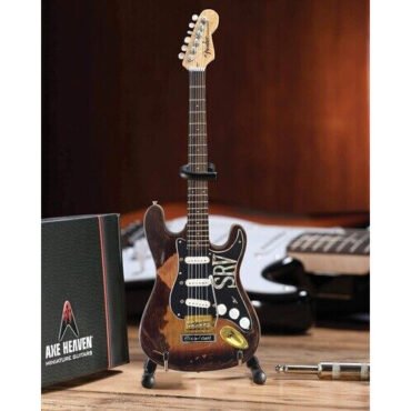Axe Heaven Stevie Ray Vaughan Fender Stratocaster Distressed SRV Custom Mini Guitar Replica Collectible SRV-040 Collectibles (Large Item, Collectible)