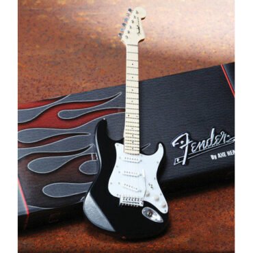 Axe Heaven Fender Stratocaster Classic Black Finish Miniature Guitar Replica FS-002 Collectibles (Large Item, Collectible)