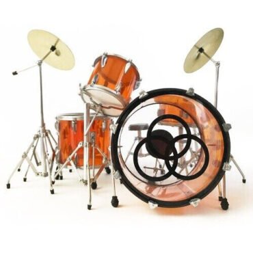 Axe Heaven Vistalite Transparent Amber Mini Drum Kit Replica Collectible JB-500 Collectibles (Large Item, Collectible, Figure)