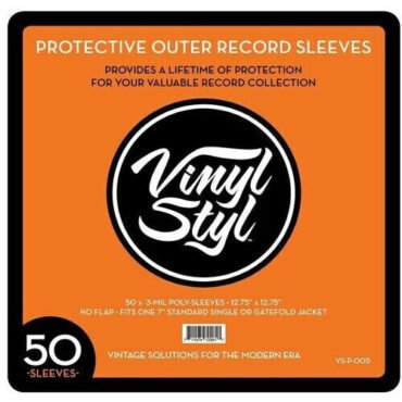 Vinyl Styl® VS-P-014 12 Inch Vinyl Record Outer Sleeve Polyethylene - 50 Count (Clear) Bags / Sleeves (Large Item, Audiophile)