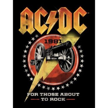 Rocksax -  AC/DC - Sherpa Fleece Blanket - For Those About to Rock (60 in x 80 in) Collectibles (Large Item, Blanket)