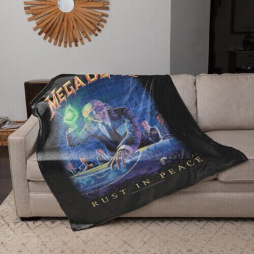 Rocksax -  Megadeth - Sherpa Fleece Blanket - Peace Sells  (60 in x 80 in) Collectibles (Large Item, Blanket)