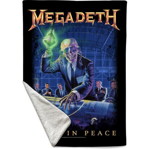 Rocksax - Megadeth - Sherpa Fleece Blanket - Peace Sells (60 in x 80 in) Collectibles (Large Item, Blanket)