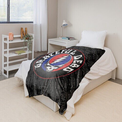 Rocksax -  Grateful Dead - Sherpa Fleece Blanket - Logo (60 in x 80 in) Collectibles (Large Item, Blanket)