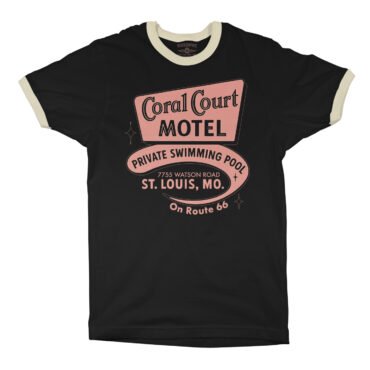 Coral Court St. Louis Ringer T-Shirt - Black-Cream