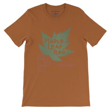 Maple Leaf Rag Scott Joplin T-Shirt - Lightweight Vintage Style - Burnt Orange