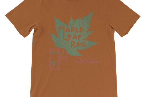 Maple Leaf Rag Scott Joplin T-Shirt - Lightweight Vintage Style - Burnt Orange