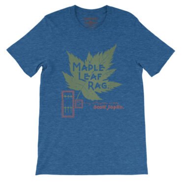 Maple Leaf Rag Scott Joplin T-Shirt - Lightweight Vintage Style - Heather True Royal