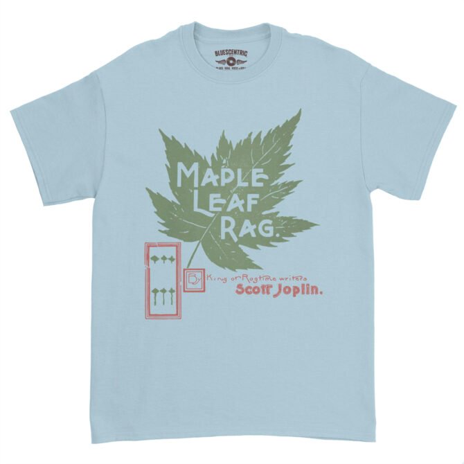Maple Leaf Rag Scott Joplin T-Shirt - Heavy Cotton - Light Blue