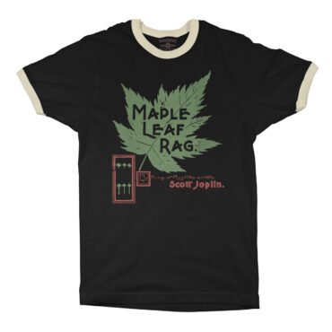 Maple Leaf Rag Scott Joplin Ringer T-Shirt - Black-Cream