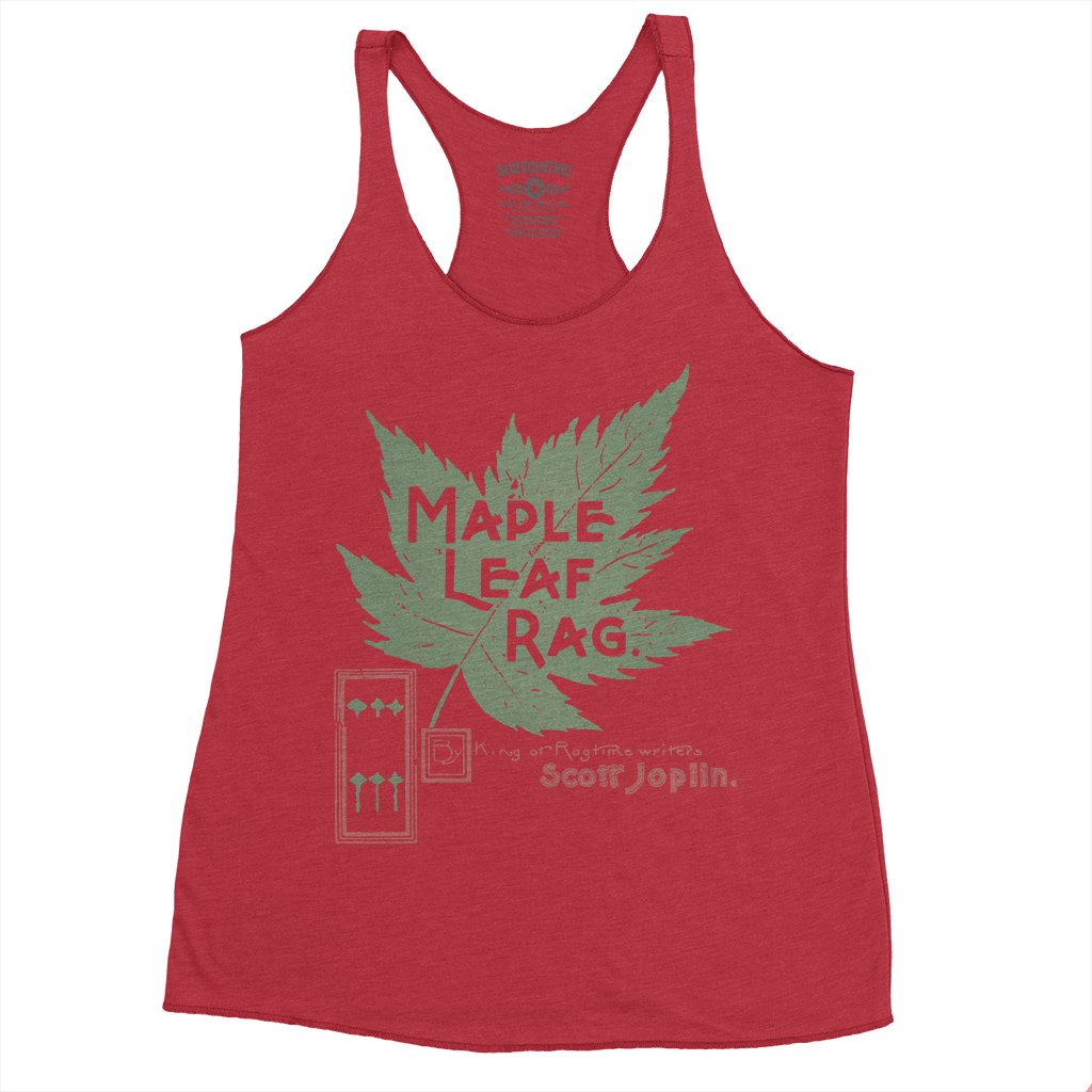 Maple Leaf Rag Scott Joplin Racerback Tank - Women's - Vintage Red
