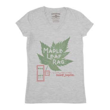 Maple Leaf Rag Scott Joplin V-Neck T Shirt - Women's - Athletic Heather