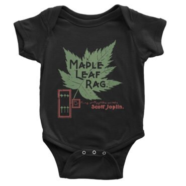 Maple Leaf Rag Scott Joplin Baby Onesie - Black