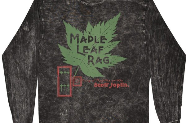 Maple Leaf Rag Scott Joplin T-Shirt - Black Mineral Wash - 4XL