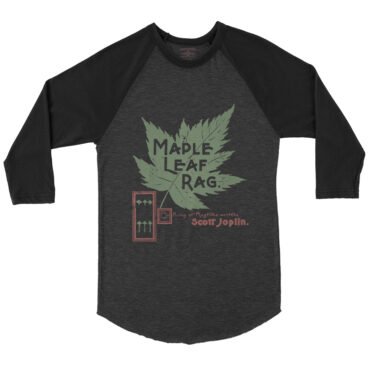 Maple Leaf Rag Scott Joplin Baseball T-Shirt - Black-HBlack