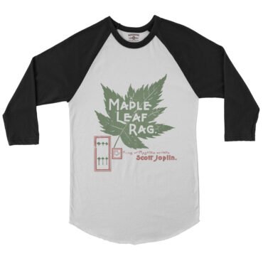 Maple Leaf Rag Scott Joplin Baseball T-Shirt - White-Black