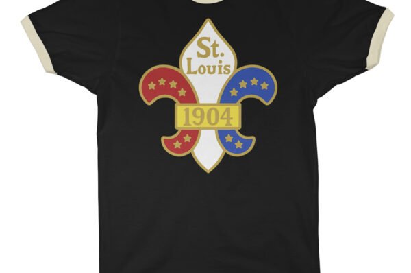 Saint Louis 1904 World's Fair Ringer T-Shirt - Black-Cream
