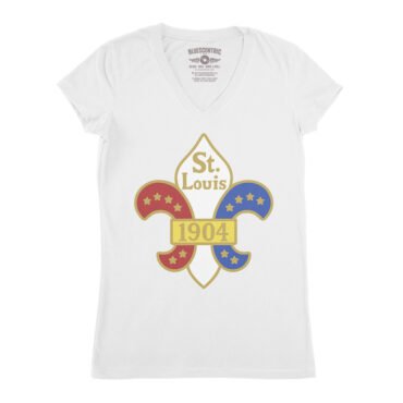 Saint Louis 1904 World's Fair V-Neck T Shirt - Women's - White