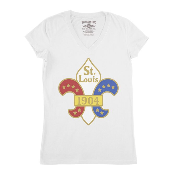 Saint Louis 1904 World's Fair V-Neck T Shirt - Women's - White