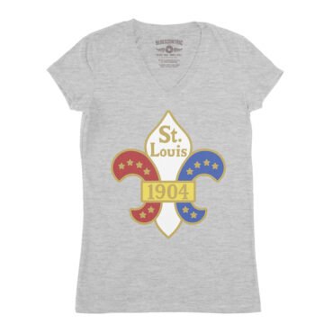 Saint Louis 1904 World's Fair V-Neck T Shirt - Women's - Athletic Heather