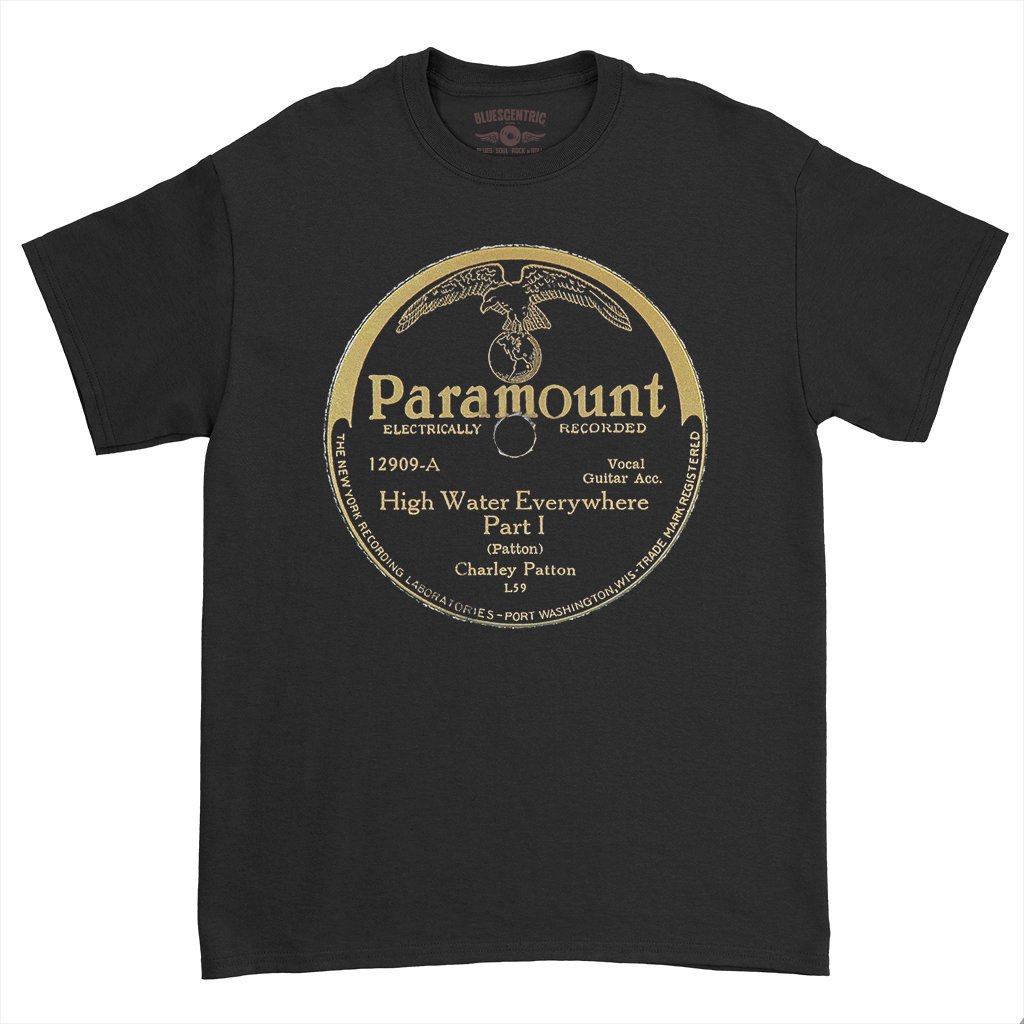 Charley Patton High Water T-Shirt - Heavy Cotton - Black