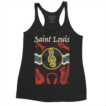 St Louis Flag Music City Racerback Tank - Women's - Black