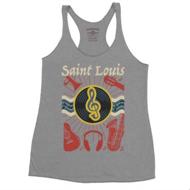 St Louis Flag Music City Racerback Tank - Women's - Premium Heather