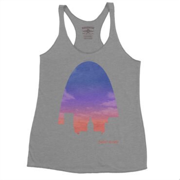 St Louis Arch Evening Sky Racerback Tank - Women's - Premium Heather