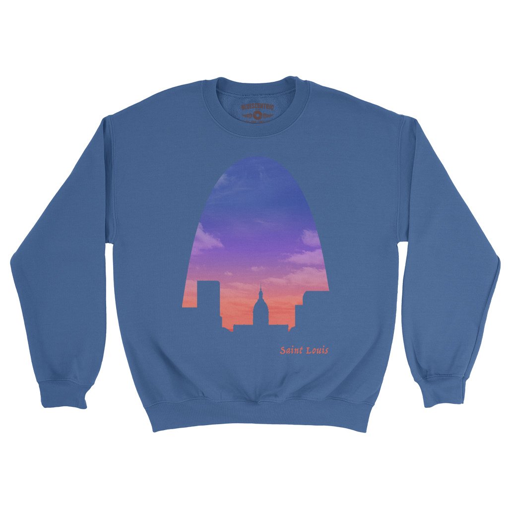 St Louis Arch Evening Sky Crewneck Sweatshirt