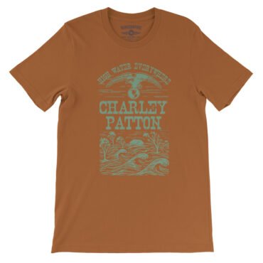 Charley Patton High Water Everywhere T-Shirt - Lightweight Vintage Style - Burnt Orange