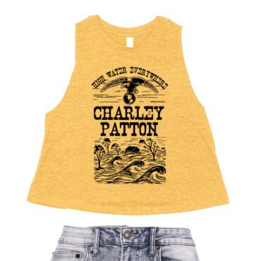 Charley Patton High Water Everywhere Racerback Crop Top - Women's - Heather Mustard