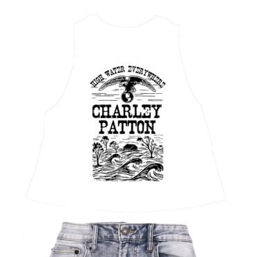 Charley Patton High Water Everywhere Racerback Crop Top - Women's - White