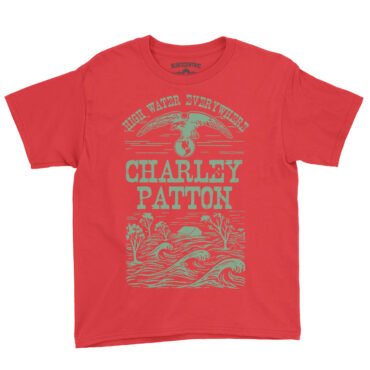 Charley Patton High Water Everywhere Youth T-Shirt - Lightweight Children & Toddlers - Red