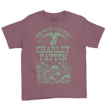 Charley Patton High Water Everywhere Youth T-Shirt - Lightweight Children & Toddlers - Heather Maroon